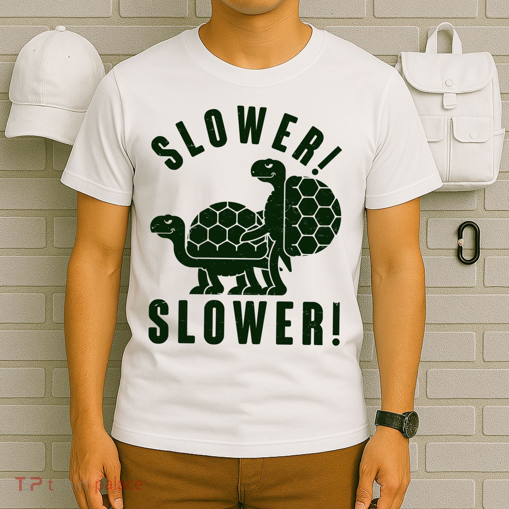Funny Slower Slower Two Turtles T-Shirt