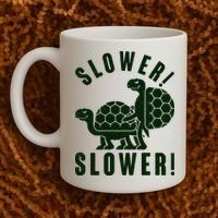 Funny Slower Slower Two Turtles Coffee Mug thumb 2