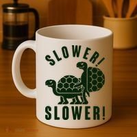 Funny Slower Slower Two Turtles Coffee Mug thumb 4