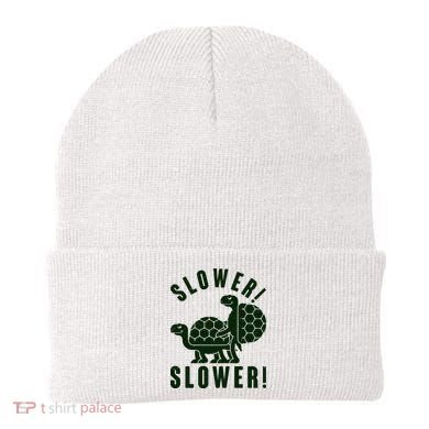 Funny Slower Slower Two Turtles Beanie