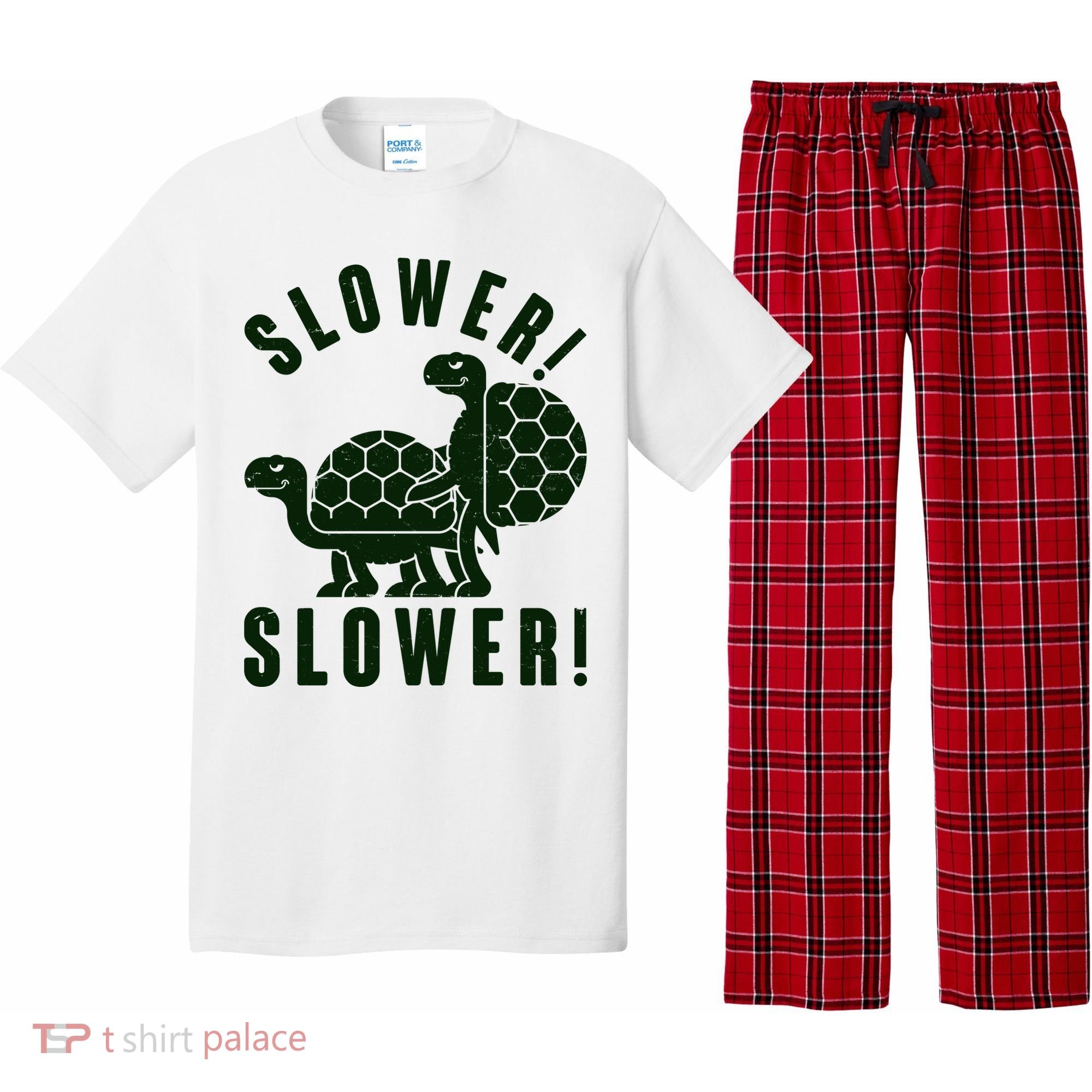 Funny Slower Slower Two Turtles Pajama Set