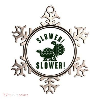 Funny Slower Slower Two Turtles Ornament