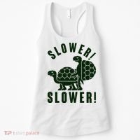 Funny Slower Slower Two Turtles Women's Tank Top thumb 0