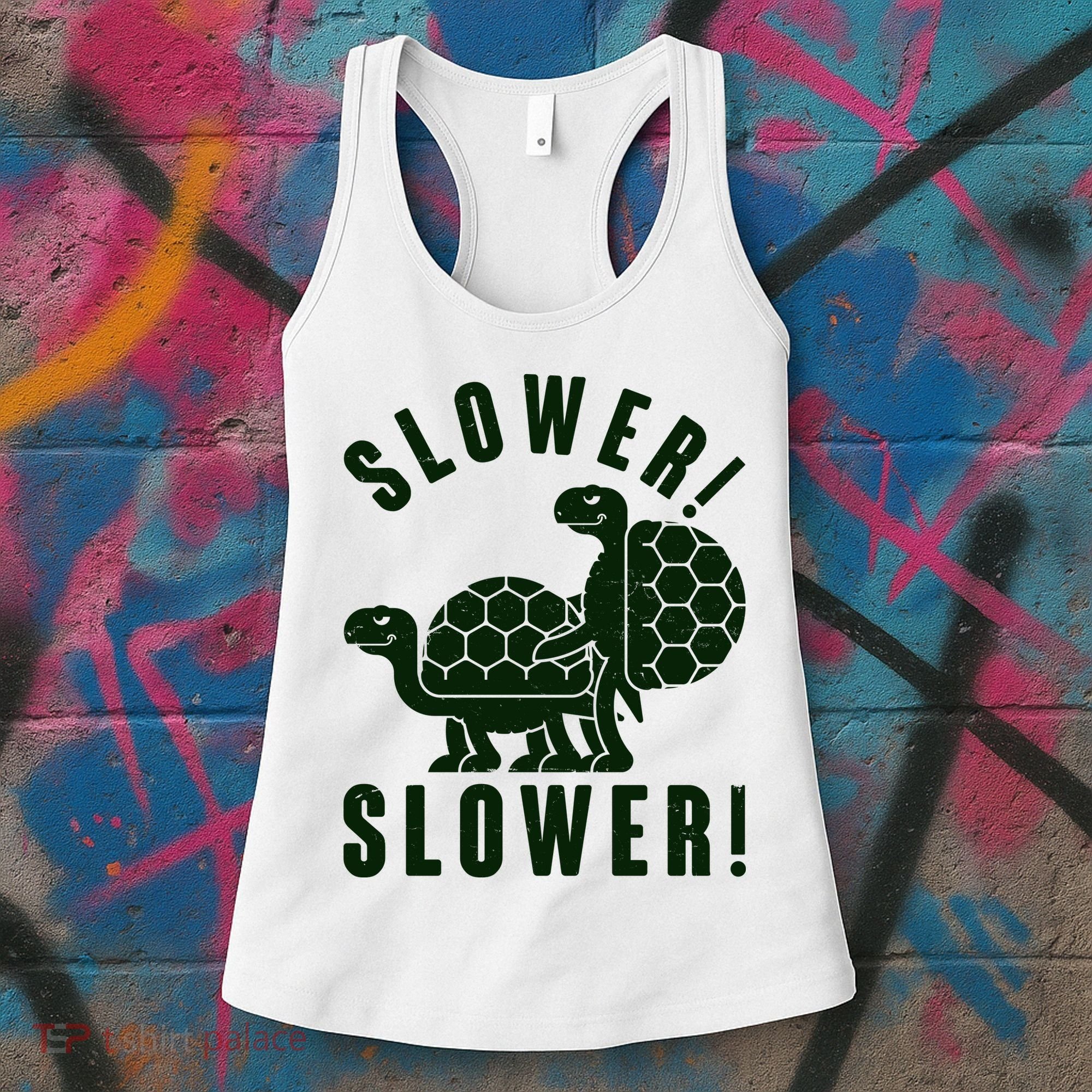 Funny Slower Slower Two Turtles Women's Tank Top