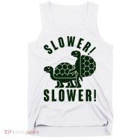 Funny Slower Slower Two Turtles Tank Top thumb 0