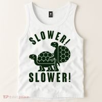 Funny Slower Slower Two Turtles Tank Top thumb 2