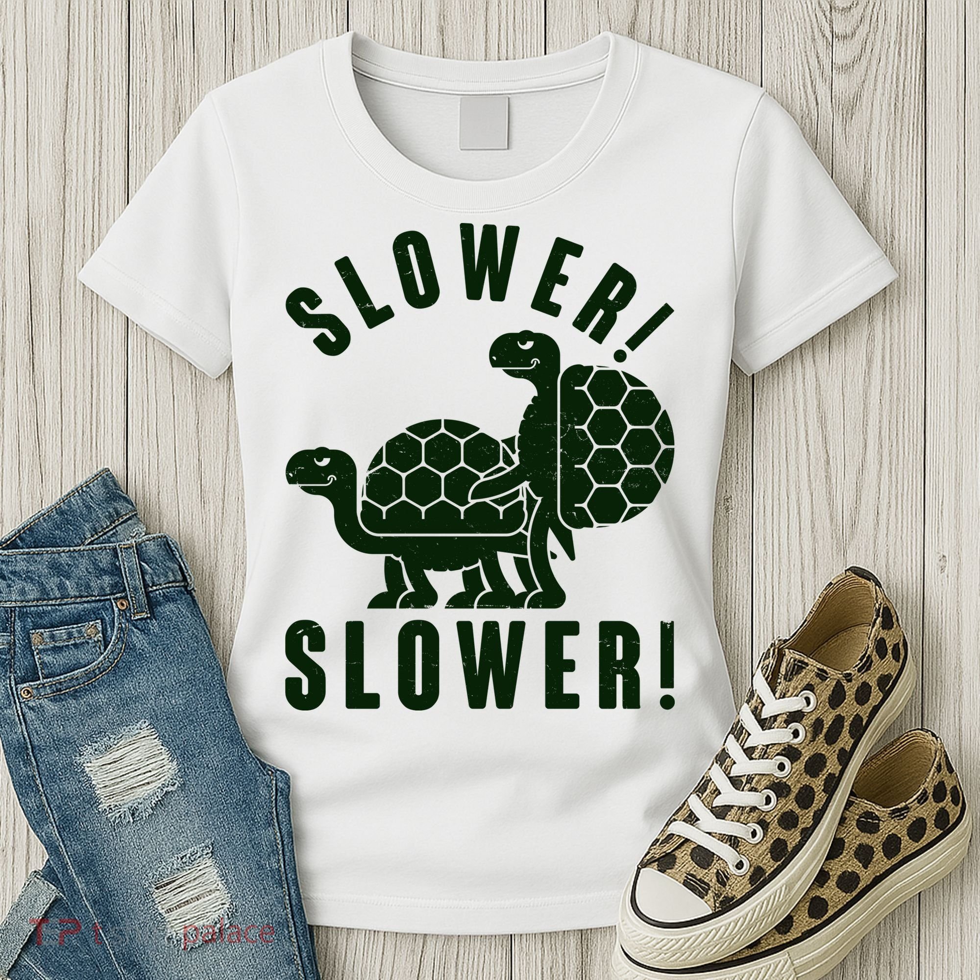 Funny Slower Slower Two Turtles Women's T-Shirt
