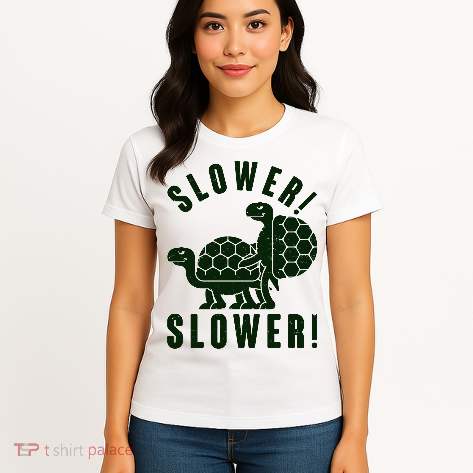 Funny Slower Slower Two Turtles Women's T-Shirt