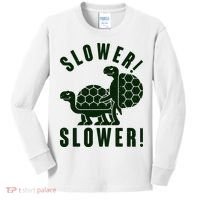 Funny Slower Slower Two Turtles Kids Long Sleeve Shirt thumb 0