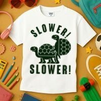 Funny Slower Slower Two Turtles Kids T-Shirt thumb 3