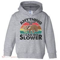 Funny Sleep Sloth Anything You Can Do Women Gift Toddler Hoodie thumb 0