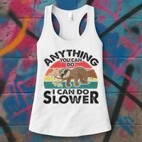 Funny Sleep Sloth Anything You Can Do Women Gift Women's Tank Top thumb 3