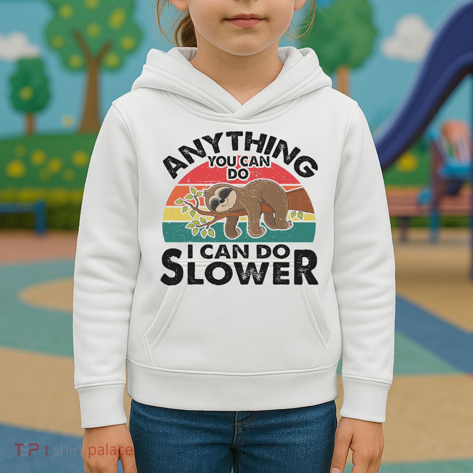 Funny Sleep Sloth Anything You Can Do Women Gift Kids Hoodie