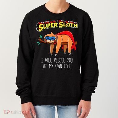 Funny Sloth Superhero Super Sloth Hero Gift Women's Sweatshirt