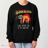 Funny Sloth Superhero Super Sloth Hero Gift Women's Sweatshirt thumb 0