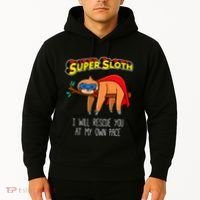 Funny Sloth Superhero Super Sloth Hero Gift Hoodie thumb 2