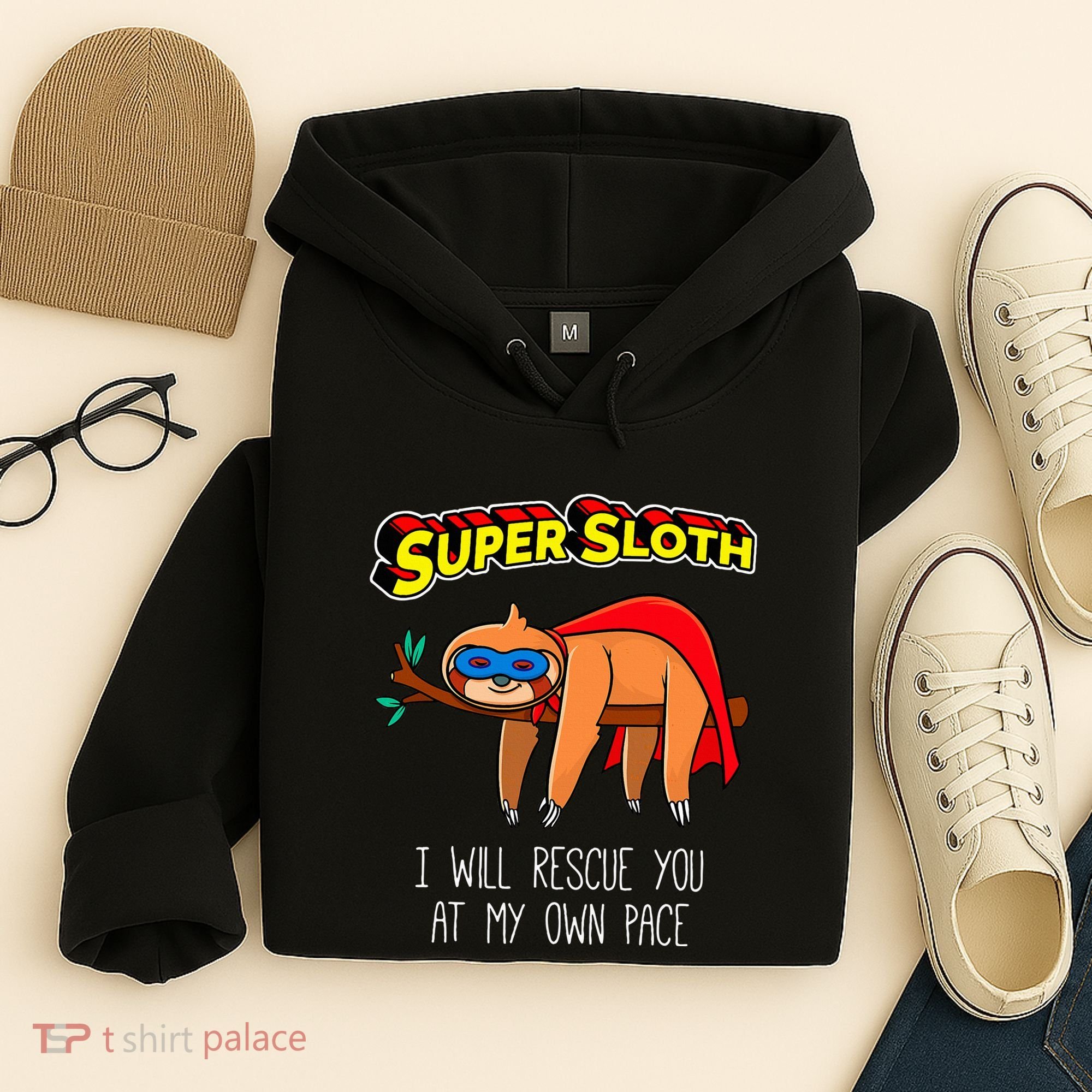 Funny Sloth Superhero Super Sloth Hero Gift Hoodie