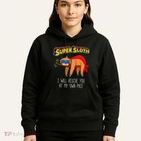 Funny Sloth Superhero Super Sloth Hero Gift Hoodie thumb 5