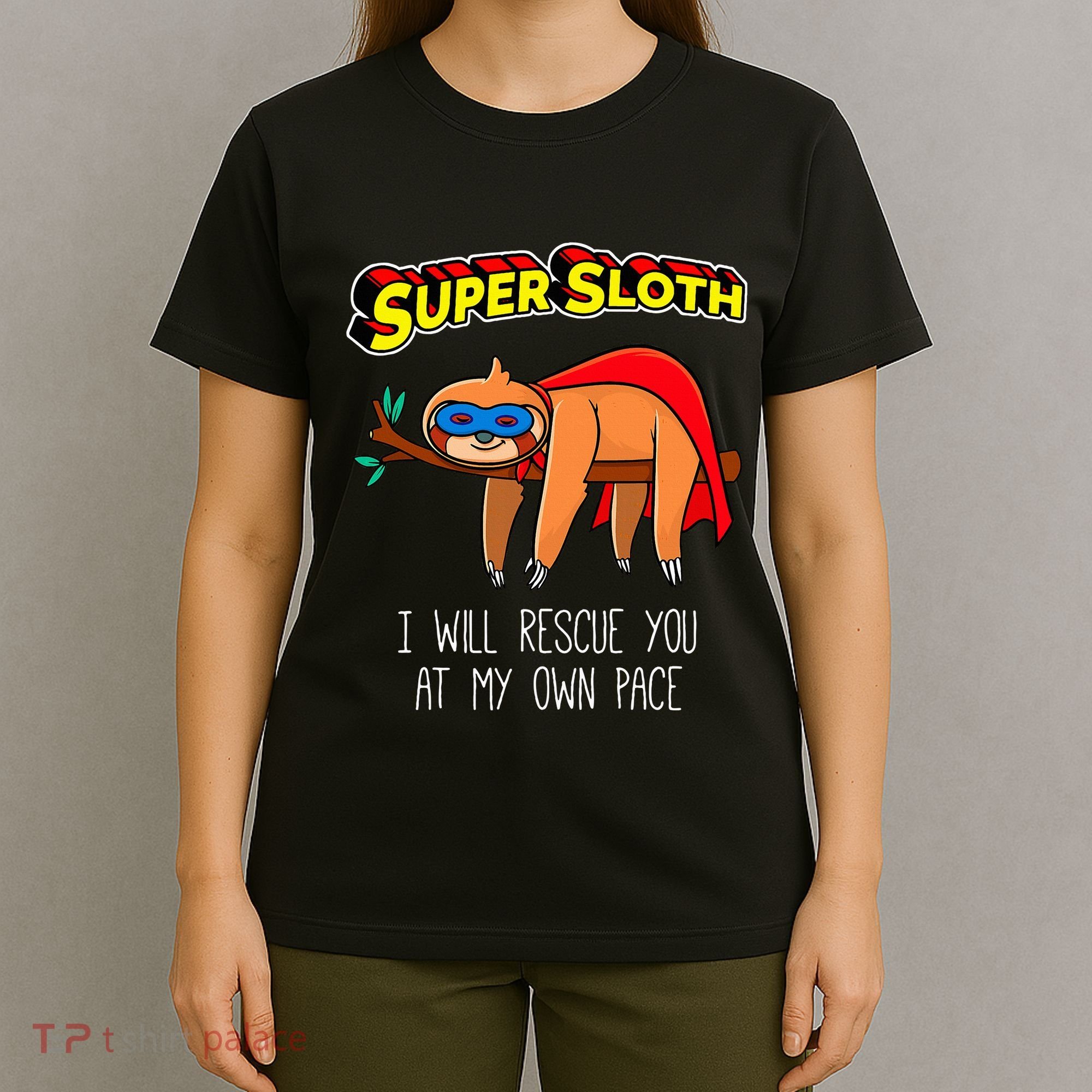 Funny Sloth Superhero Super Sloth Hero Gift T-Shirt