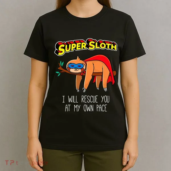 Funny Sloth Superhero Super Sloth Hero Gift T-Shirt