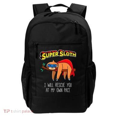 Funny Sloth Superhero Super Sloth Hero Gift Backpack