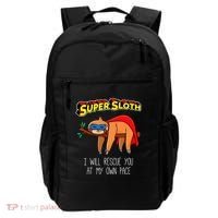 Funny Sloth Superhero Super Sloth Hero Gift Backpack thumb 0