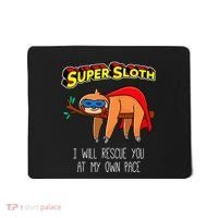 Funny Sloth Superhero Super Sloth Hero Gift Mousepad thumb 0