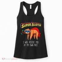 Funny Sloth Superhero Super Sloth Hero Gift Women's Tank Top thumb 0