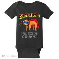 Funny Sloth Superhero Super Sloth Hero Gift Baby Bodysuit thumb 0