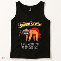 Funny Sloth Superhero Super Sloth Hero Gift Tank Top thumb 2