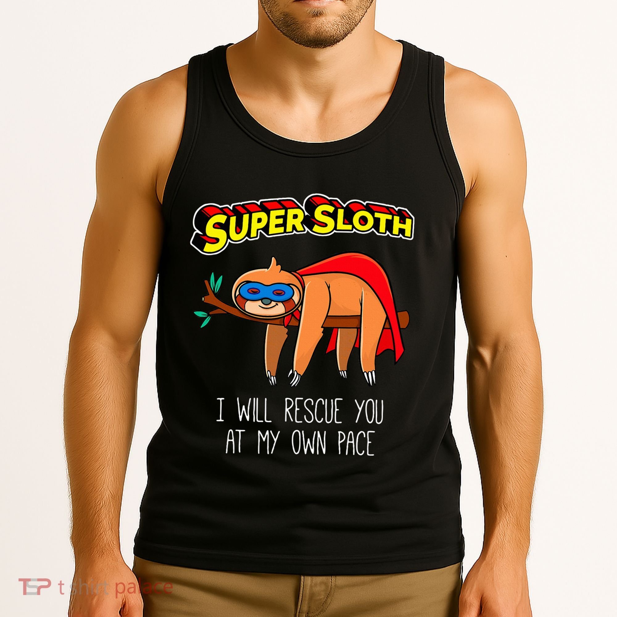 Funny Sloth Superhero Super Sloth Hero Gift Tank Top
