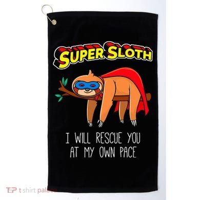 Funny Sloth Superhero Super Sloth Hero Gift Golf Towel