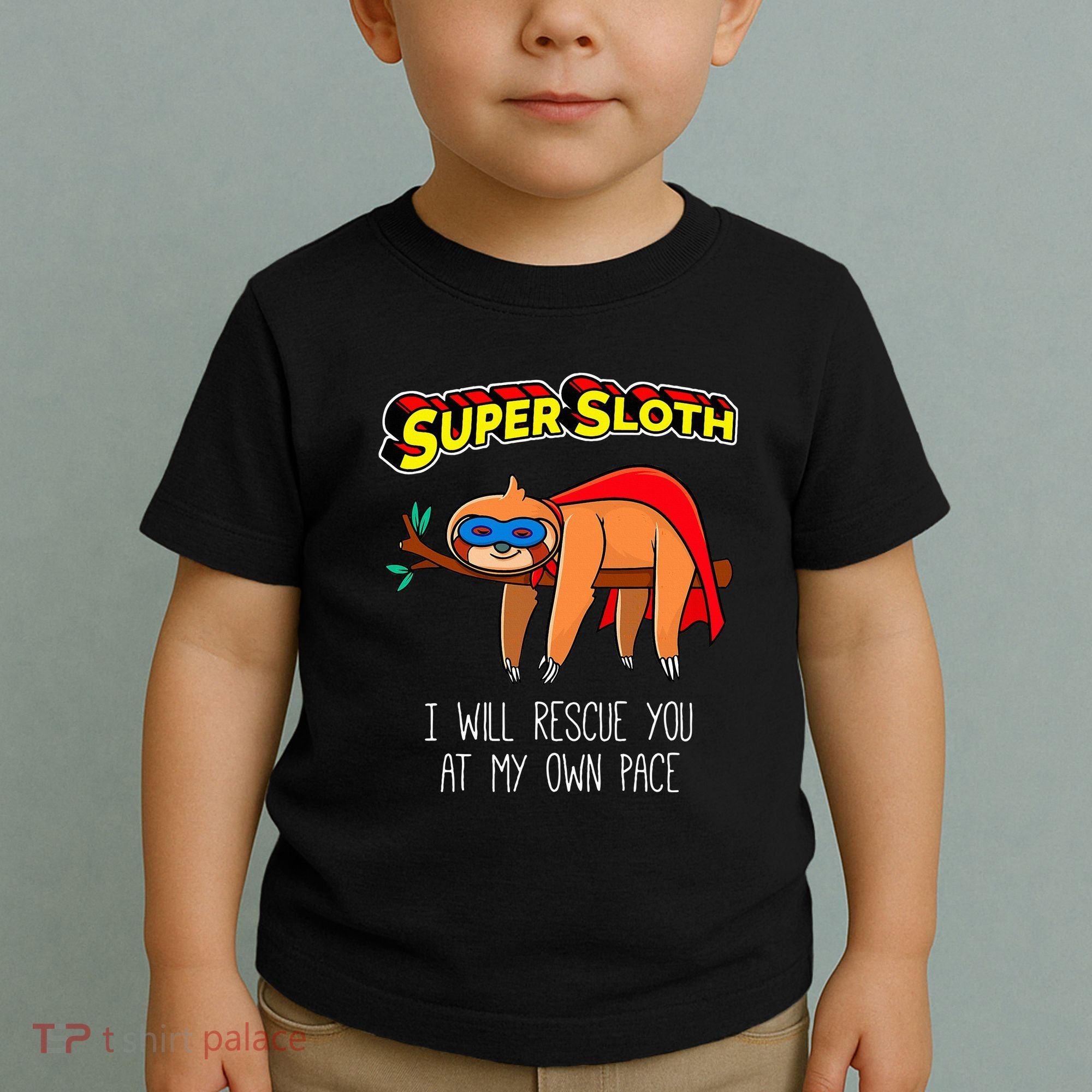 Funny Sloth Superhero Super Sloth Hero Gift Toddler T-Shirt