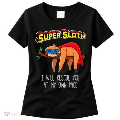 Funny Sloth Superhero Super Sloth Hero Gift Women's T-Shirt