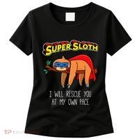 Funny Sloth Superhero Super Sloth Hero Gift Women's T-Shirt thumb 0