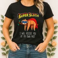 Funny Sloth Superhero Super Sloth Hero Gift Women's T-Shirt thumb 2
