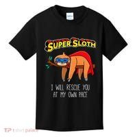 Funny Sloth Superhero Super Sloth Hero Gift Kids T-Shirt thumb 0