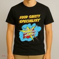 Food Safety Specialist Funny Superhero Job T-Shirt thumb 3