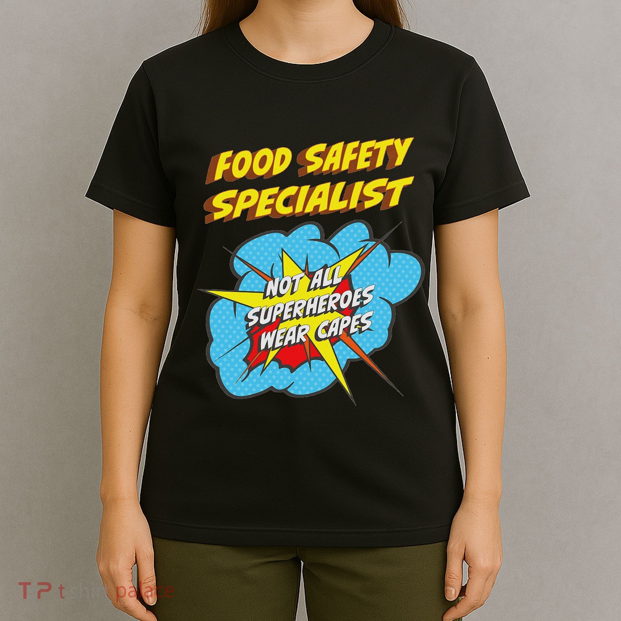 Food Safety Specialist Funny Superhero Job T-Shirt