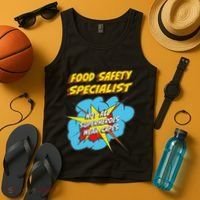 Food Safety Specialist Funny Superhero Job Tank Top thumb 4