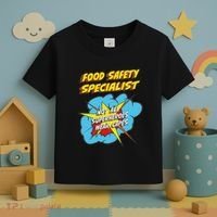 Food Safety Specialist Funny Superhero Job Toddler T-Shirt thumb 3