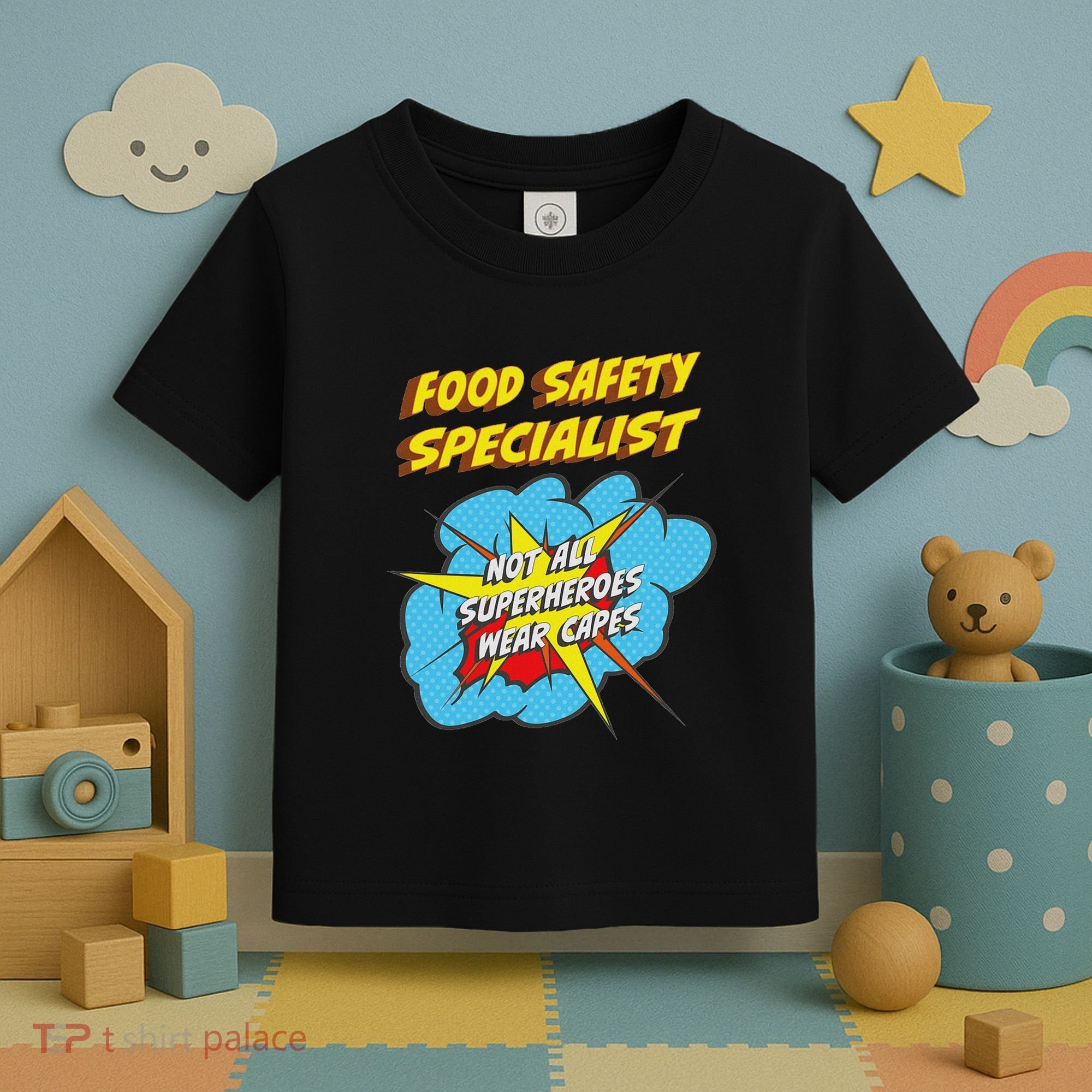 Food Safety Specialist Funny Superhero Job Toddler T-Shirt