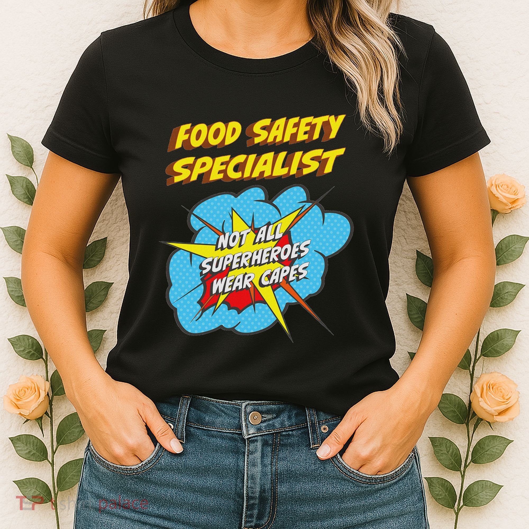 Food Safety Specialist Funny Superhero Job Women's T-Shirt