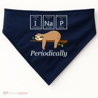 Funny Science Sloth Shirts I Nap Periodically Sloths Lovers USA-Made Doggie Bandana thumb 0