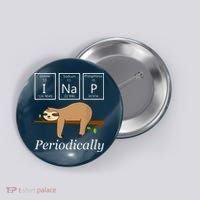 Funny Science Sloth Shirts I Nap Periodically Sloths Lovers Button thumb 0
