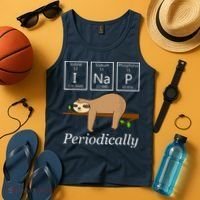 Funny Science Sloth Shirts I Nap Periodically Sloths Lovers Tank Top thumb 4