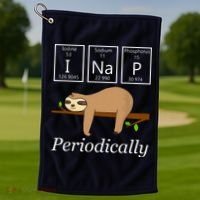 Funny Science Sloth Shirts I Nap Periodically Sloths Lovers Golf Towel thumb 1