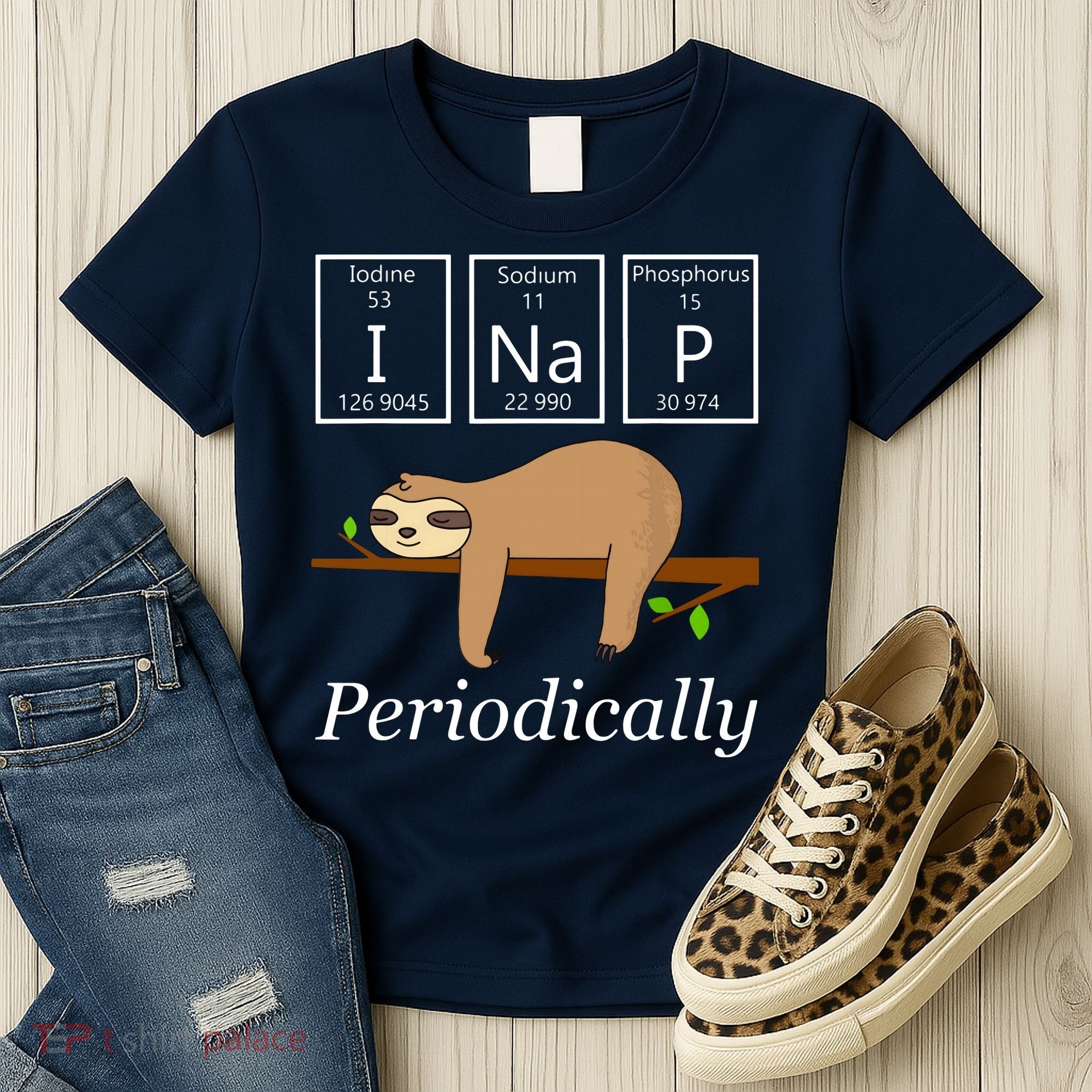 Funny Science Sloth Shirts I Nap Periodically Sloths Lovers Women's T-Shirt