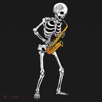 Funny Saxophone Skeleton For Men Women Saxophone Player Sax Ornament thumb 1