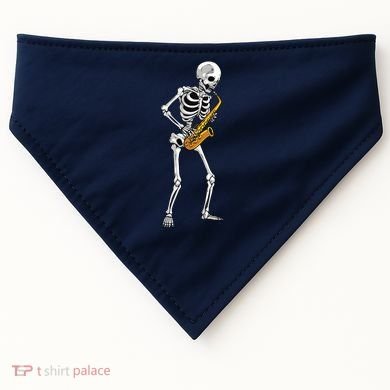 Funny Saxophone Skeleton For Men Women Saxophone Player Sax USA-Made Doggie Bandana